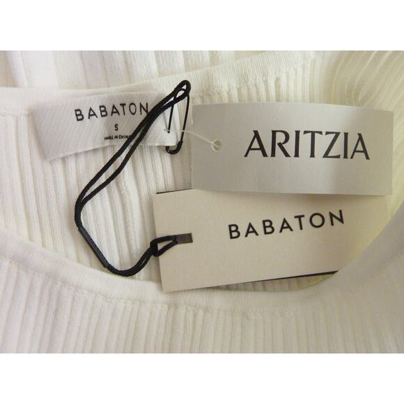 NWT Aritzia Babaton Establish Dress Boat Neck White Size Small - Picture 6 of 7